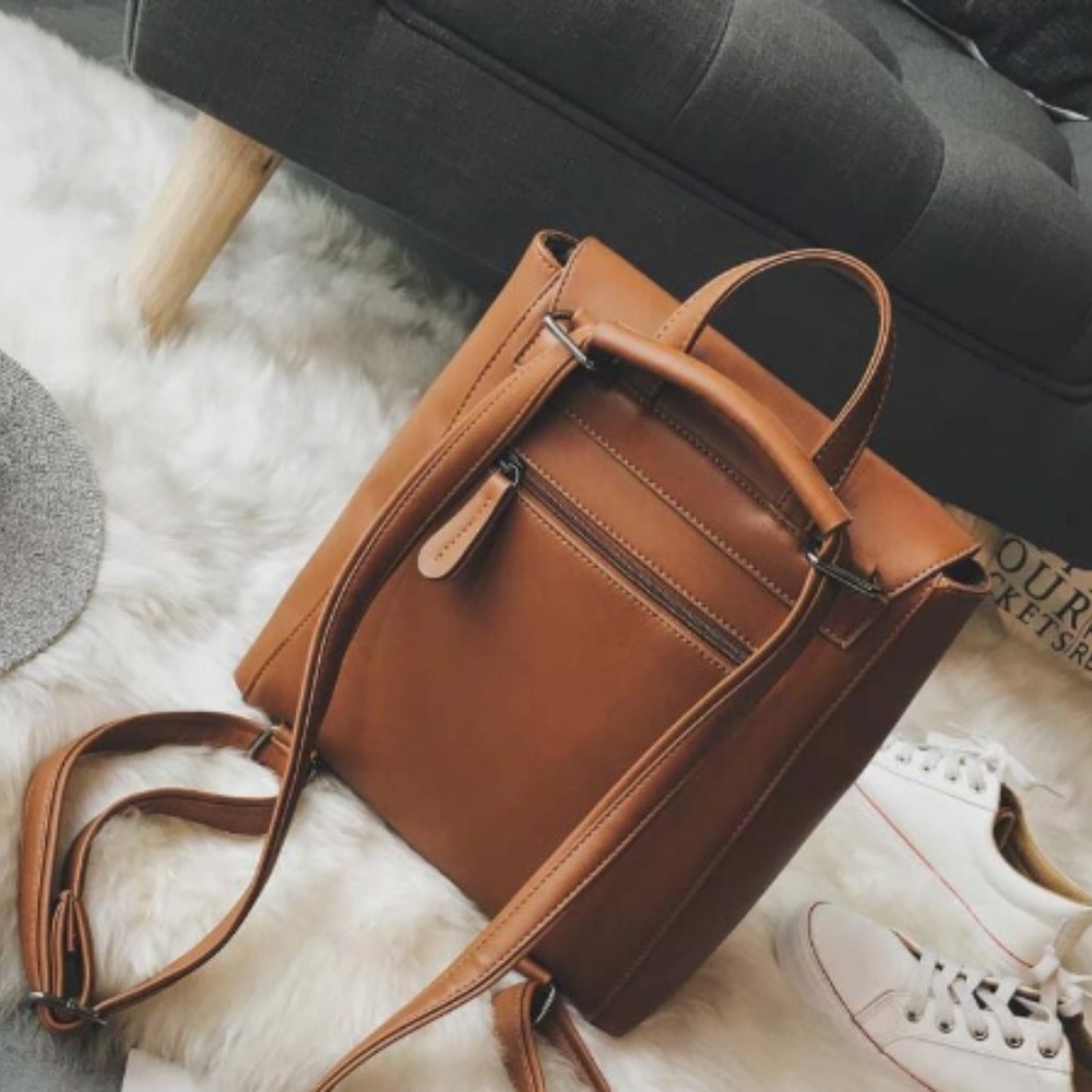 ✨Last one CLEARANCE✨ Vegan Backpack, CARAMEL - Picture 7 of 8